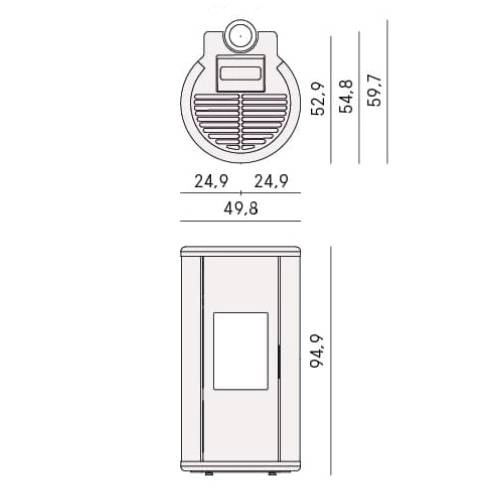 Pelletofen Cadel Sound 7 Up-Twin 7 kW