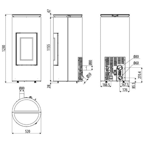 Pelletofen MCZ MOOD Comfort Air 8 M2 8,1 kW