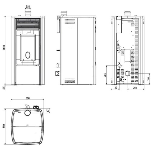 Pelletofen MCZ EGO Comfort Air 10 UP! M3 10 kW