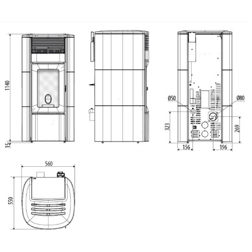 Pelletofen MCZ CLUB Absolute Air 10 UP! M3 10 kW
