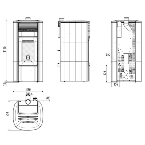 Pelletofen MCZ CLUB Comfort Air 12 UP! M3 11,9 kW