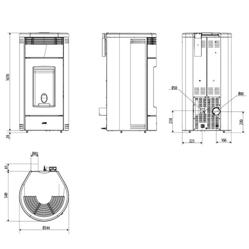 Pelletofen MCZ LOOP Air 8 M2 8 kW