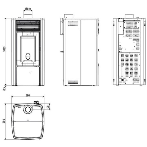 Pelletofen MCZ EGO Air 8 XUP! M3 8,1 kW