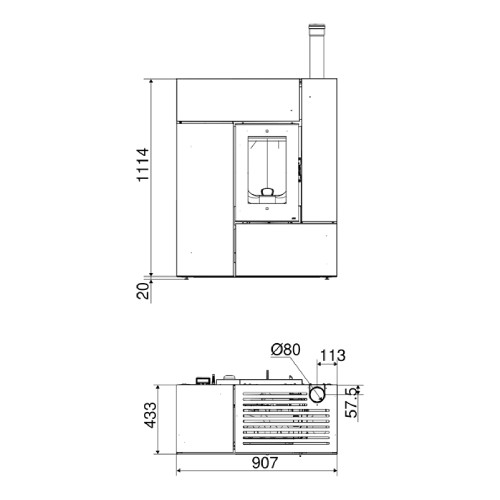 Pelletofen MCZ Feel Airmatic 10 UP! M1 Core 10,2 kW