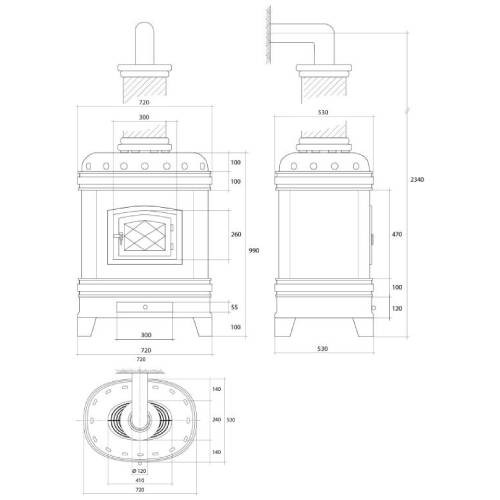 Holzofen Sergio Leoni Matilde di Canossa 10,8 kW