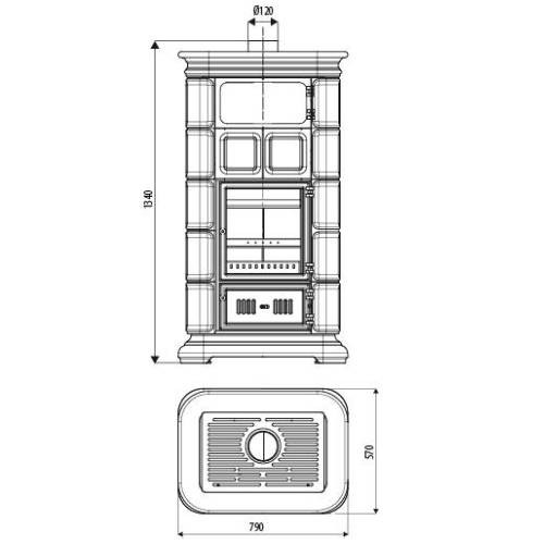 Holzofen Sergio Leoni Marlene Maxi L/F E 9,6 kW