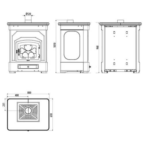 Holzofen Sergio Leoni Liberty E 9,9 kW