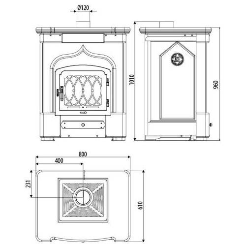 Holzofen Sergio Leoni Giglio E 9,9 kW