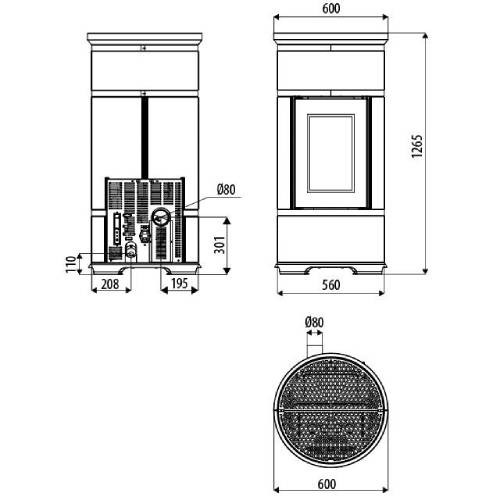 Pelletofen Sergio Leoni Maria Sofia P/V 8 M1 | 8,1 kW