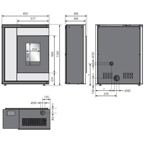Pelletofen Oranier Boreas Aqua Next 9,5 kW Hydro