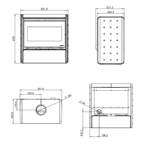 Holzofen Palazzetti Sahara 80 | 12,4 kW