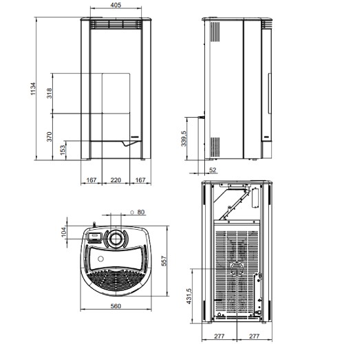 Pelletofen Palazzetti Ecofire Marianne US 6 kW