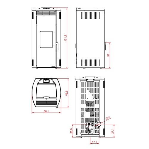 Pelletofen Palazzetti Ecofire Giorgia 9 kW