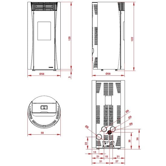Pelletofen Palazzetti Ecofire Vivienne 13 | 13 kW