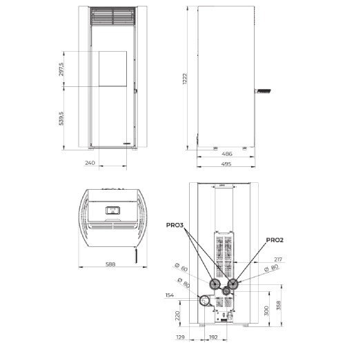 Pelletofen Palazzetti Ecofire Clelia Pro 3 | 13 kW