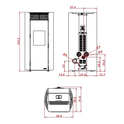 Pelletofen Palazzetti Ecofire Clelia TC Pro 3 | 13 kW