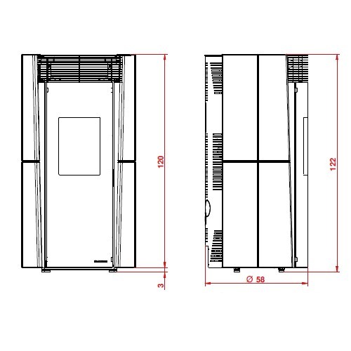 Pelletofen Palazzetti Ecofire Lilibet TC Pro 3 | 13 kW