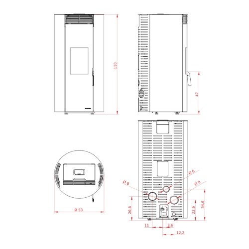 Pelletofen Palazzetti Ecofire Emily TC 9 kW