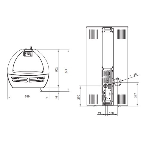 Pelletofen Royal Roberta Air 80 | 8 kW