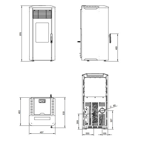 Pelletofen Royal Ilena Air 80 | 8 kW