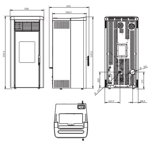 Pelletofen Royal Lea Air 90 | 9 kW