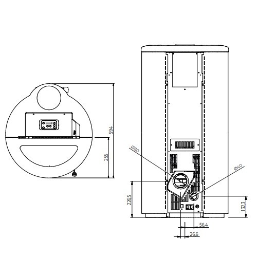 Pelletofen Royal Dora Air 80 | 8,2 kW