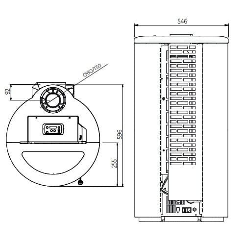 Pelletofen Royal Grazia E Air 80 US 8,2 kW