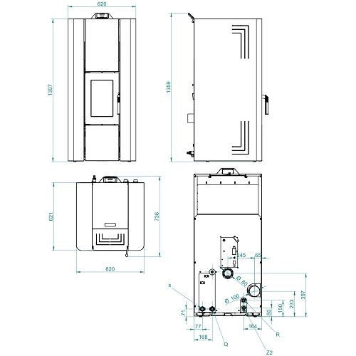 Pelletofen Royal Idro 270 | 26,7 kW wasserführend