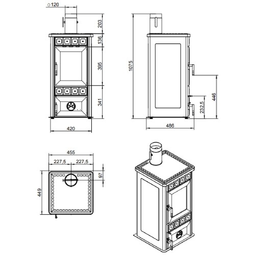 Holzofen Royal King S 6,7 kW