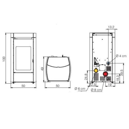 Pelletofen Edilkamin Lena 9+ Evo 9,2 kW