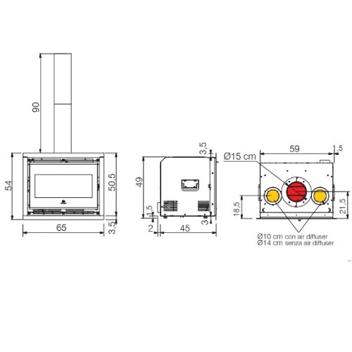 Kaminsatz Edilkamin Firebox Evo 49 | 9,6 kW