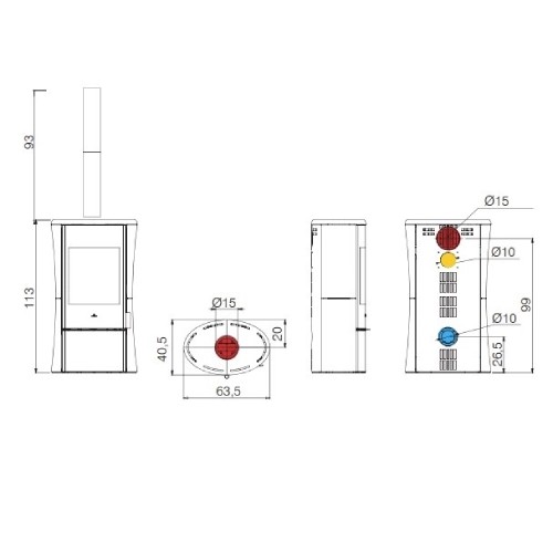 Holzofen Edilkamin Klass 10,1 kW