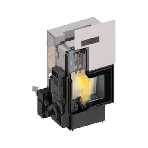 Pellet-Kaminsatz Edilkamin Idropellbox H 30 | 27 kW Hydro