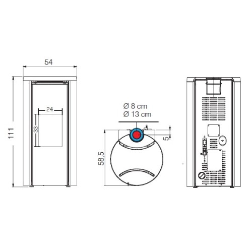 Pelletofen Edilkamin Celia Air Tight C Magic 7,2 kW