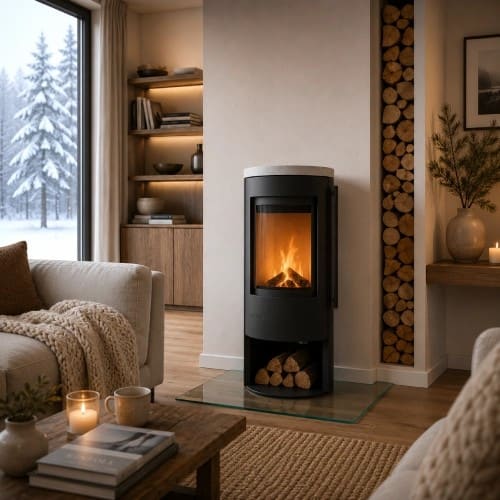 Holzofen Drooff Aprica 2 mit Oberplatte 6 kW