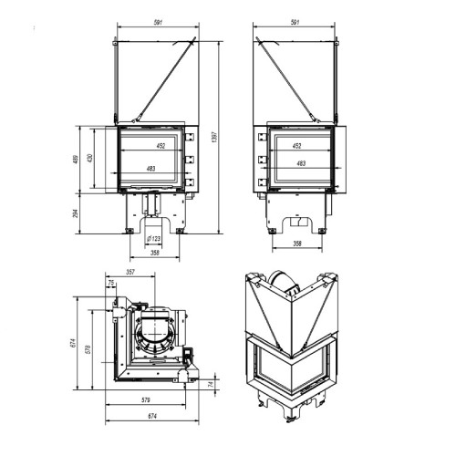 Einsatz Bois Fram 2/48/48 | 8 kW