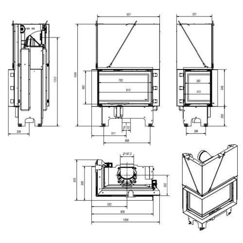 Einsatz Bois Fram 2/81/41 14 kW