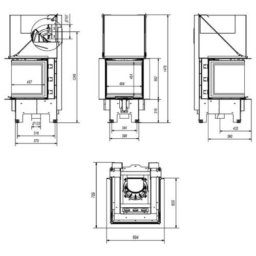 Einsatz Bois Fram 3/50/50 | 7 kW