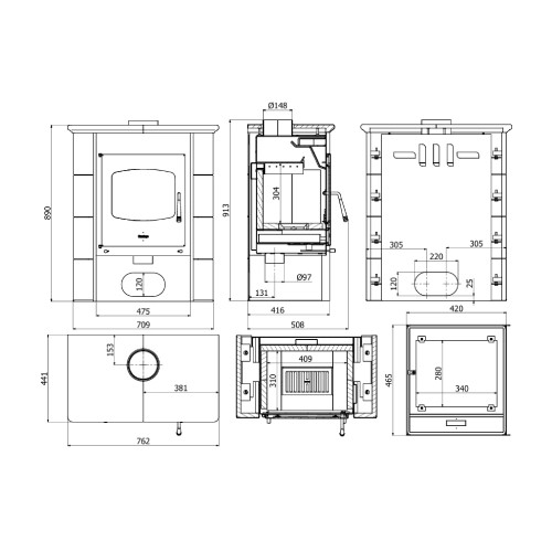 Holzofen HS Flamingo Bali 9,2 kW