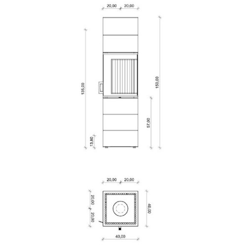 Holzofen Neocube S20 Black & White Edition 5,4 kW