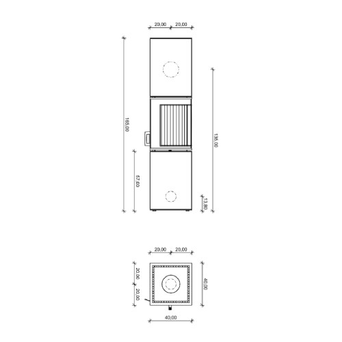 Holzofen Neocube S20XL Steel Edition 5,4 kW