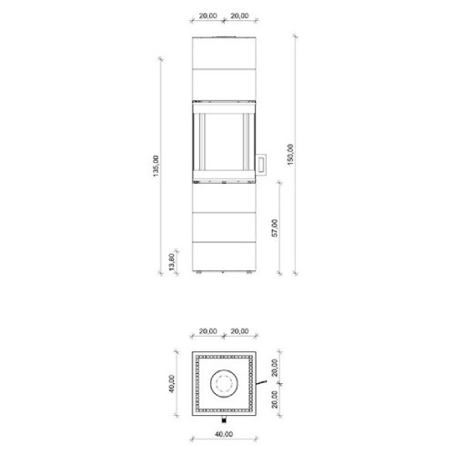Holzofen Neocube S30 Black & White Edition 6 kW