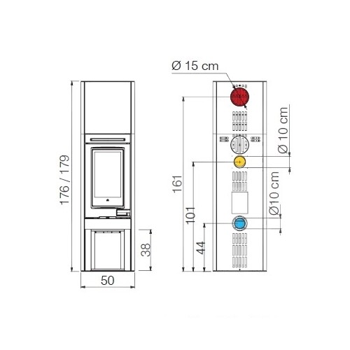 Holzofen Edilkamin Tally S Evo 9,1 kW