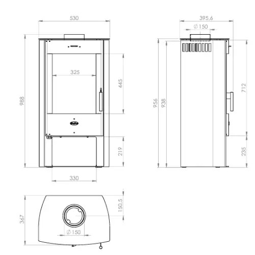 Holzofen Fireplace Tuvalu 6 kW