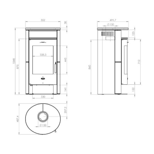 Holzofen Fireplace Java 6 kW
