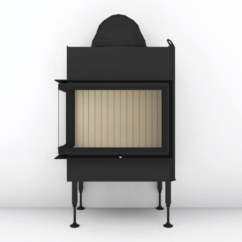 Holzeinsatz Brunner BKH 5.0 Eck 42-66-42 Drehtür 9 kW