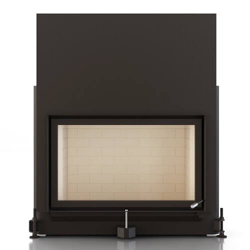 Holzeinsatz Brunner Brennraum flach 53-88 + Schiebetür 11 kW