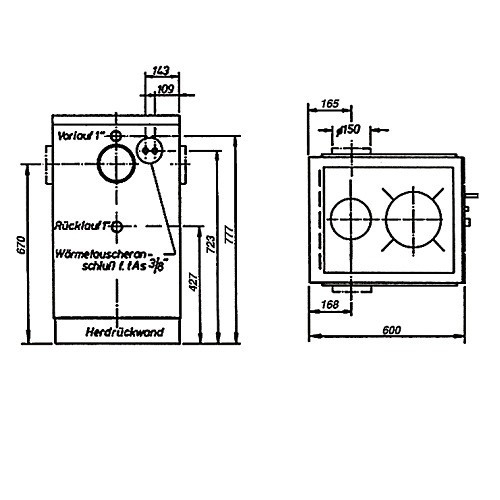 Holz-Küchenherd Wamsler K 158 | 22 kW Hydro