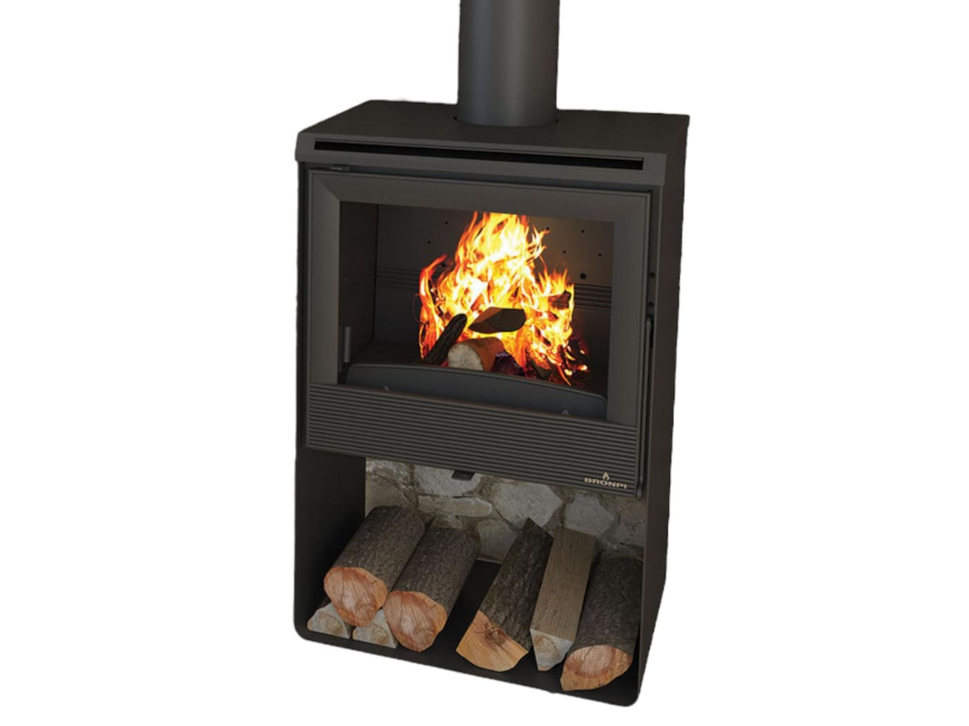 Belüfteter Holzofen, leise anschließbar - BRONPI Kroatien - T 9,5 kW