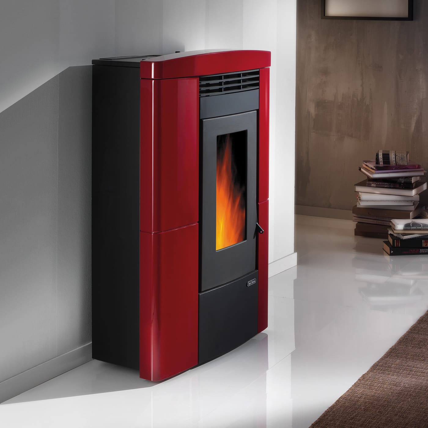 Dal Zotto Karin Majolika Bordeaux Pelletofen 8 kW